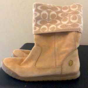Coach leather boots